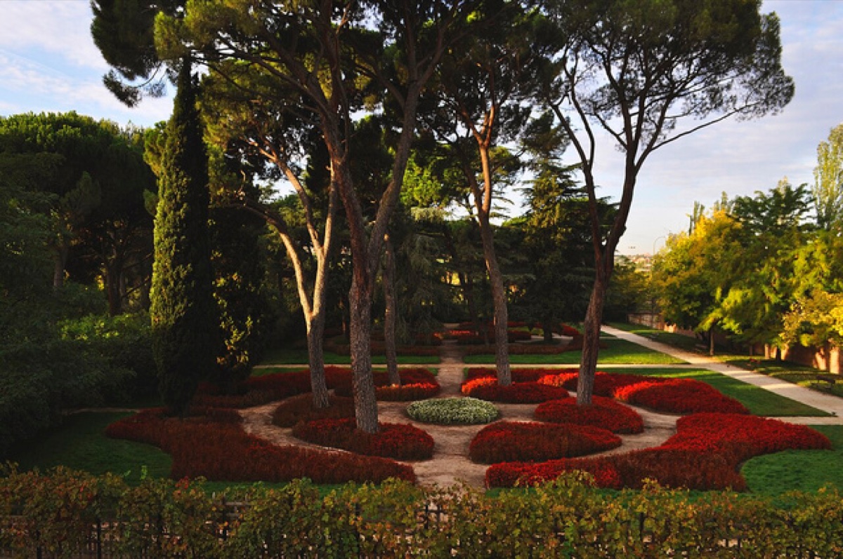 Zonas verdes de El Capricho junto al edificio
